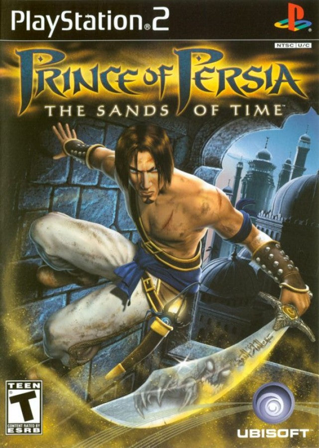 Prince of Persia: The Sands of Time cover art for PlayStation 2 (PS2) video game.