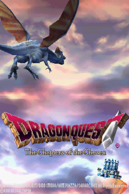 Dragon Quest IV Chapters of the Chosen Nintendo DS video game, JRPG, fantasy adventure, turn-based combat, classic Dragon Quest title screen