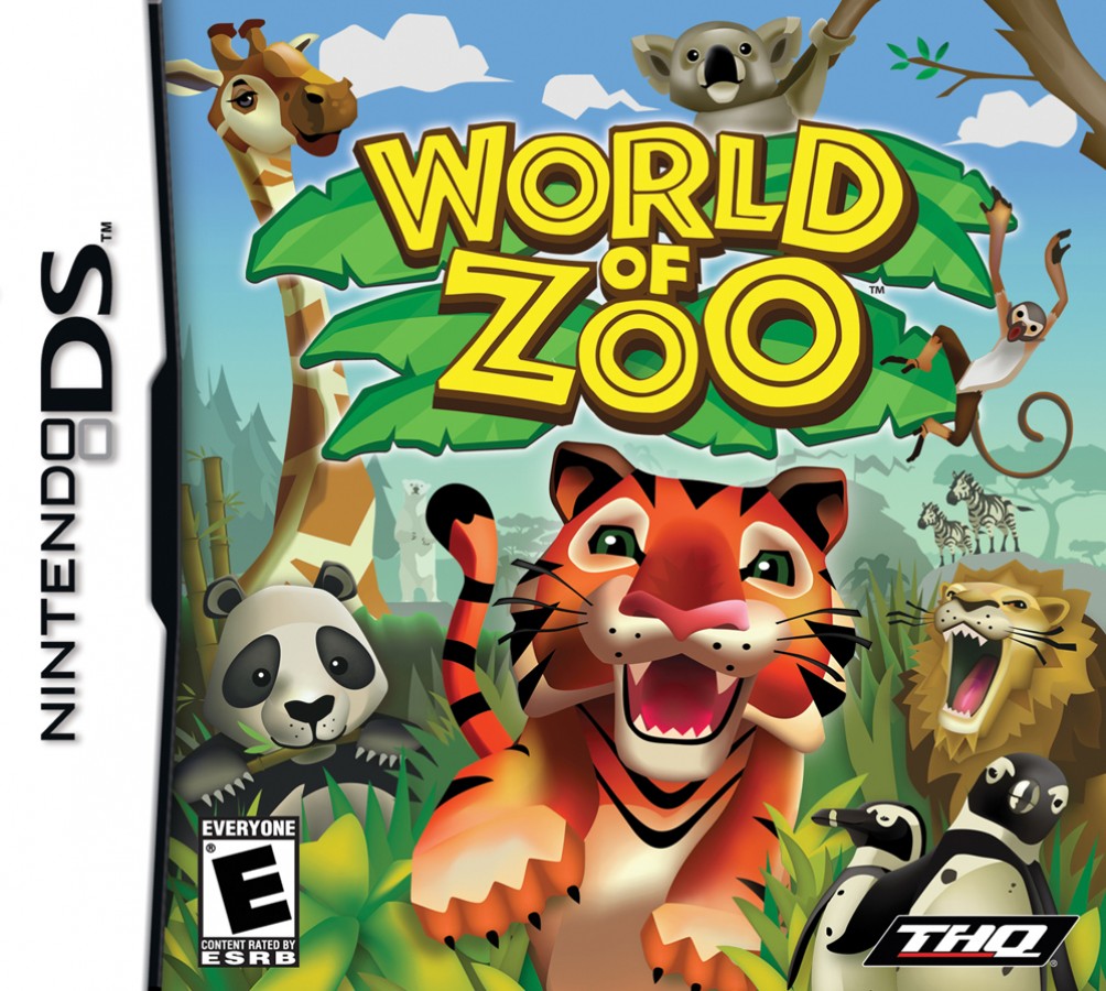 World of Zoo for Nintendo DS with animal care and zoo simulation theme front cover