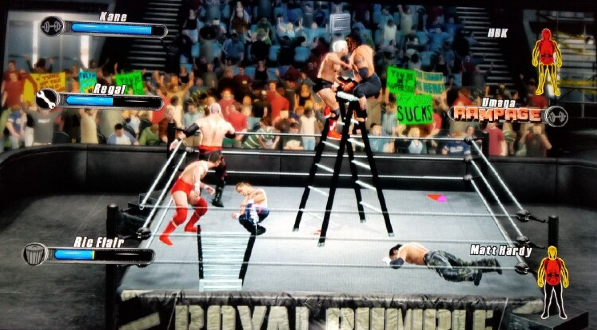 WWE SmackDown vs Raw 2008 Greatest Hits PlayStation Portable game featuring realistic wrestling gameplay, extensive WWE roster, and fast-paced sports entertainment action gameplay screenshot