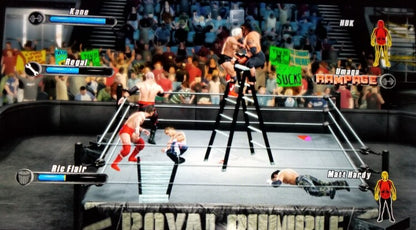 WWE SmackDown vs Raw 2008 Greatest Hits PlayStation Portable game featuring realistic wrestling gameplay, extensive WWE roster, and fast-paced sports entertainment action gameplay screenshot
