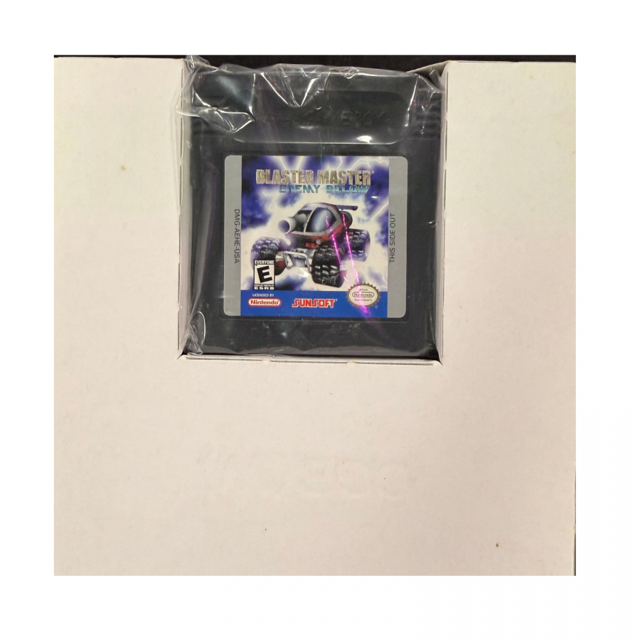 Blaster Master Enemy Below Game Boy Color GBC video game featuring action platforming gameplay underground exploration vehicle combat weapon upgrades enemy battles boss fights and classic handheld adventure retro video game collection collectible gaming appeal cartridge and inserts