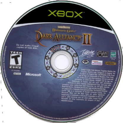 Baldur's Gate: Dark Alliance 2 disc art for Xbox (XBOX) video game
