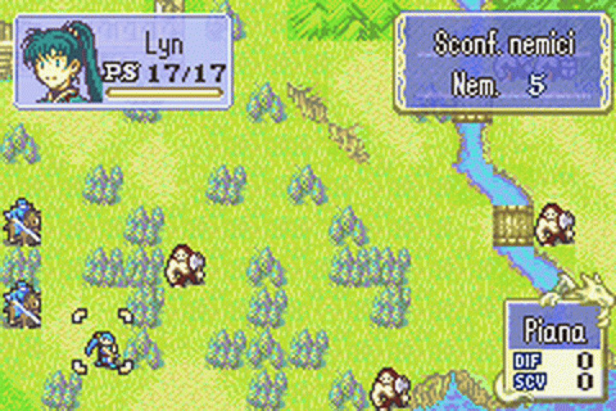 Fire Emblem cartridge for the Game Boy Advance featuring tactical RPG gameplay with grid based battles character recruitment permadeath mechanics and a fantasy storyline following Eliwood Hector and Lyn gameplay