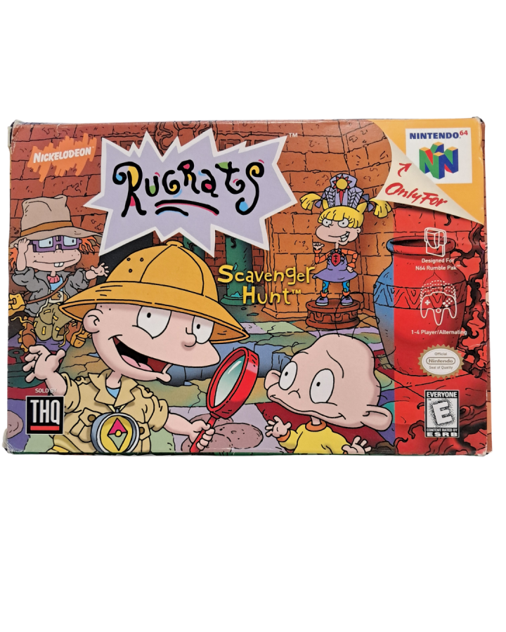 Rugrats Scavenger Hunt CIB complete in box party board style game featuring Rugrats characters mini games multiplayer challenges and Nickelodeon themed gameplay front cover