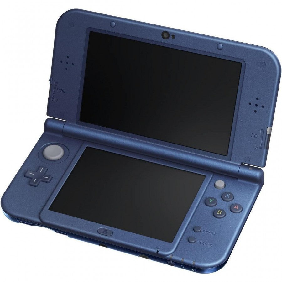 Nintendo New 3DS XL System 3DS XL Galaxy for handheld gaming fans featuring large dual screens stereoscopic 3D display enhanced processing power C Stick built in amiibo support Galaxy themed design portable Nintendo gaming and scratch and scuff cosmetic condition collectible gaming appeal side