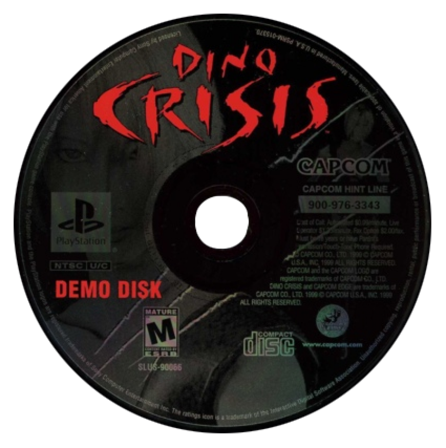 Resident Evil 3 Nemesis with Dino Crisis Demo PlayStation 1 PS1 for retro video game enthusiasts featuring survival horror gameplay zombie filled environments tense exploration puzzle solving resource management Nemesis encounters bonus Dino Crisis demo and collectible gaming appeal disc 