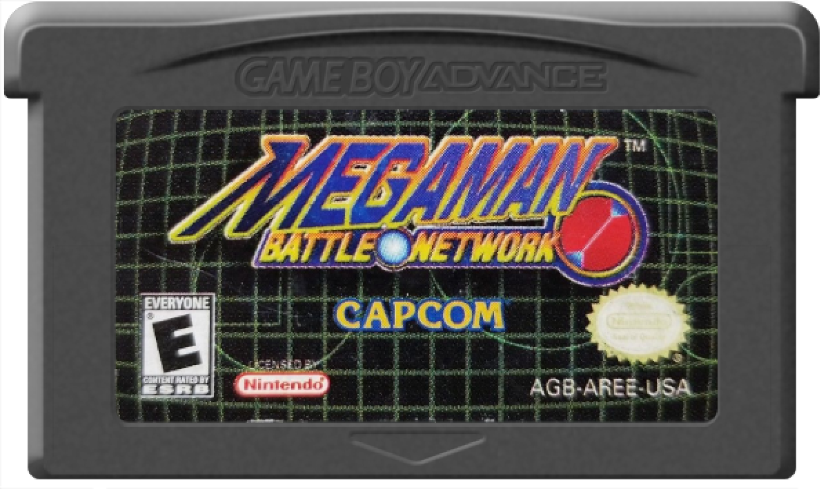 Mega Man Battle Network cartridge for Game Boy Advance (GBA) adventure video game. 