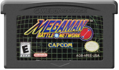 Mega Man Battle Network cartridge for Game Boy Advance (GBA) adventure video game. 