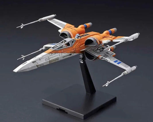 Poes X Wing Fighter Rise of Skywalker version Star Wars 1 72 scale Bandai Hobby buildable spacecraft model kit detailed snap fit display vehicle collectible movie starship toy for fans 