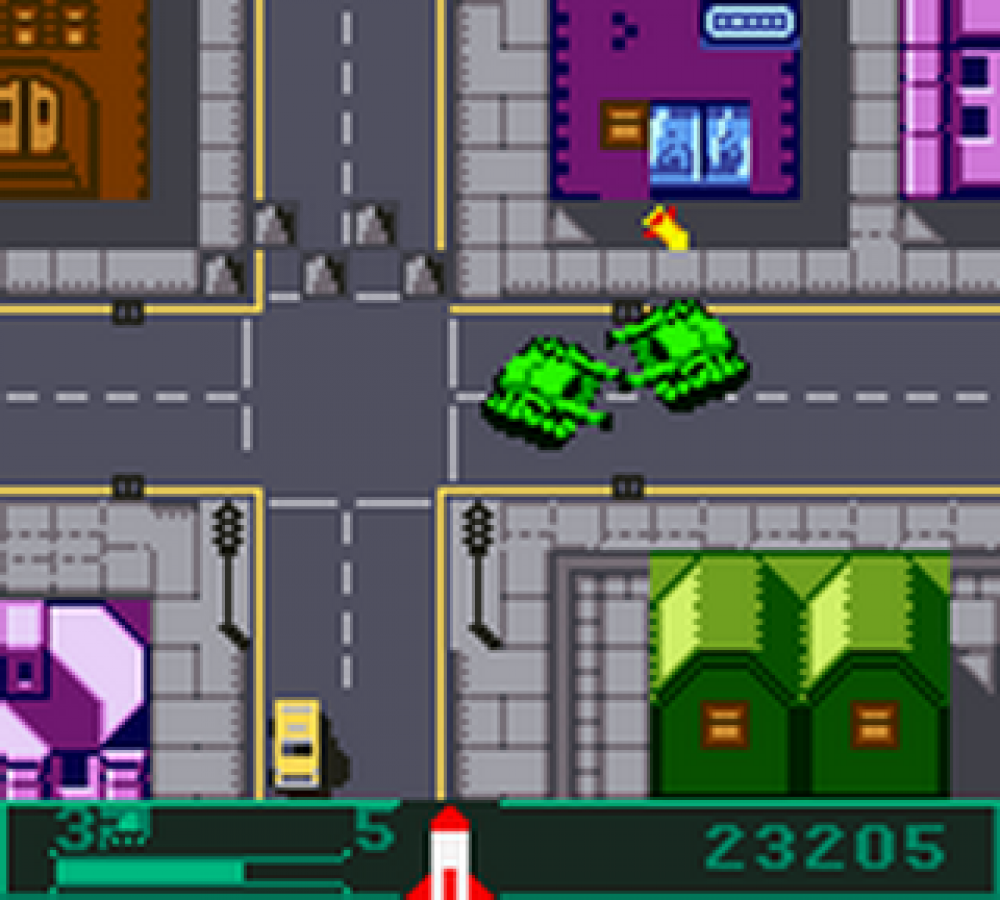 Battletanx Game Boy Color GBC video game featuring tank combat gameplay armored vehicle battles destructive environments weapon attacks enemy tanks challenging missions and classic handheld action retro video game collection collectible gaming appeal gameplay