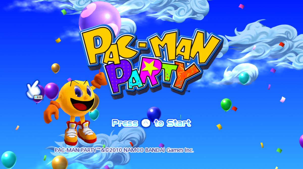 Pac-Man Party – Nintendo Wii (Wii) party mini-game family multiplayer video game title screen