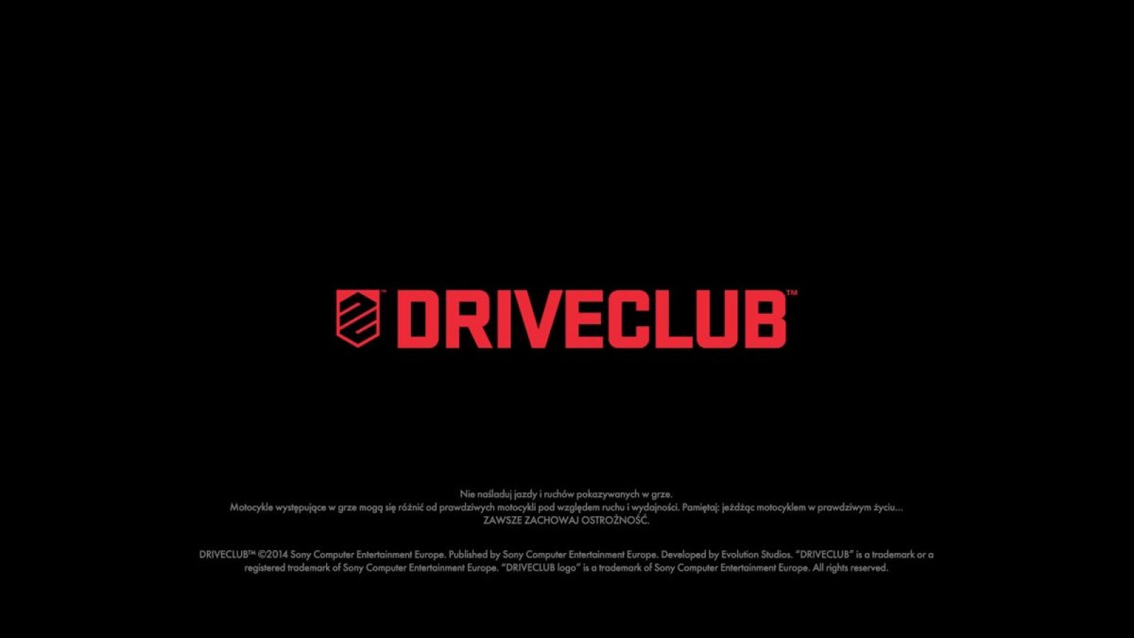 DRIVECLUB – PlayStation 4 (PS4) video game title page, racing simulator by Evolution Studios