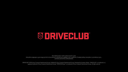 DRIVECLUB – PlayStation 4 (PS4) video game title page, racing simulator by Evolution Studios