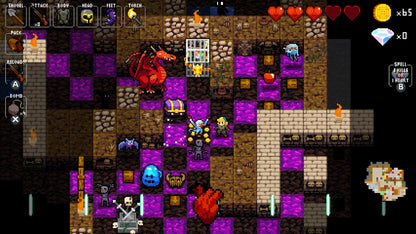 Crypt of the NecroDancer Nintendo Switch Edition inspired design featuring rhythm based dungeon crawling adventure aesthetic music driven combat procedural exploration pixel art fantasy world energetic roguelike gameplay indie gaming presentation gameplay 