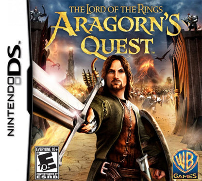Lord of the Rings: Aragorn's Quest cover art for Nintendo DS (DS) fantasy action adventure video game