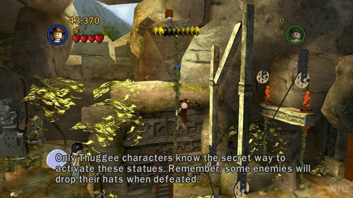 Retro LEGO Indiana Jones Wii inspired design featuring classic adventure puzzle platform gameplay aesthetic blocky LEGO humor treasure hunting action ancient ruins exploration whip cracking cinematic moments nostalgic Nintendo Wii family gaming presentation gameplay