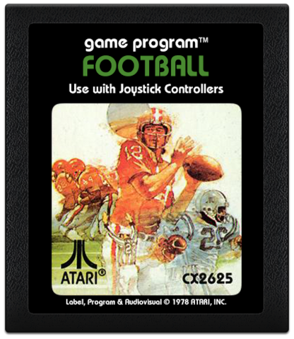 Football cartridge art for Atari 2600 video game 