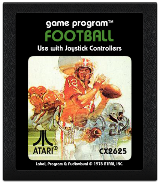 Football cartridge art for Atari 2600 video game 