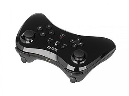 Black Wii U Pro Controller wireless Nintendo gaming accessory retro video game controller