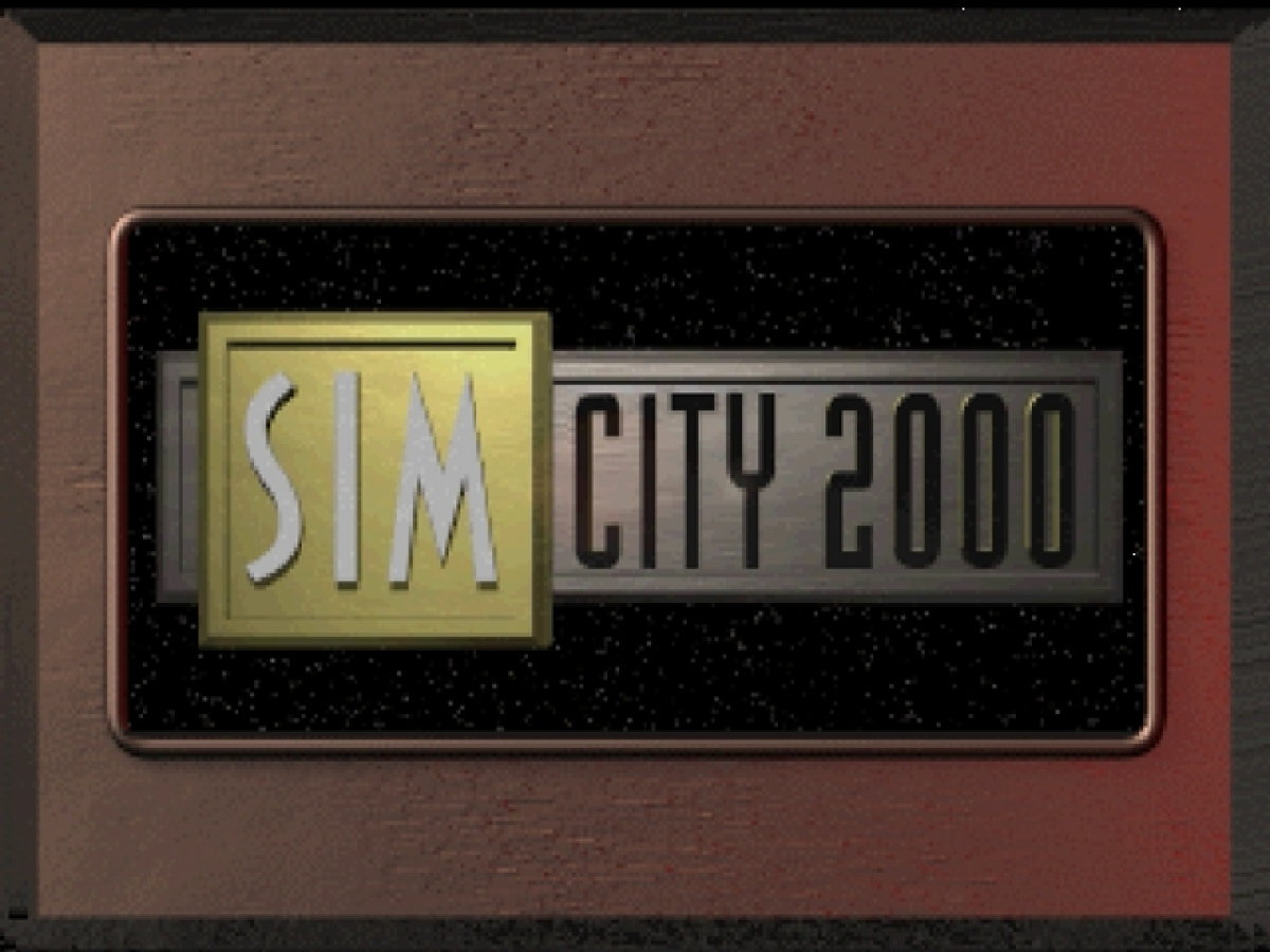 SimCity 2000 title screen art for Sega Saturn (SS) video game