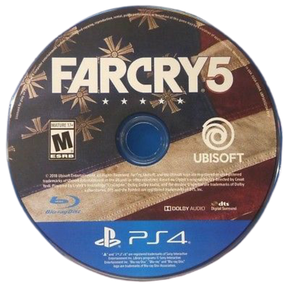 Far Cry 5 PlayStation 4 PS4 for open world first person shooter video game fans featuring expansive Montana environments intense gunfights enemy outposts vehicle combat hunting crafting character customization cooperative multiplayer missions and action packed resistance gameplay collectible gaming appeal game disc