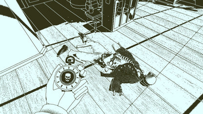 Return of the Obra Dinn Nintendo Switch inspired design featuring mystery adventure investigation aesthetic deduction based gameplay lost merchant ship narrative monochromatic art style intricate puzzle solving atmospheric storytelling presentation gameplay 