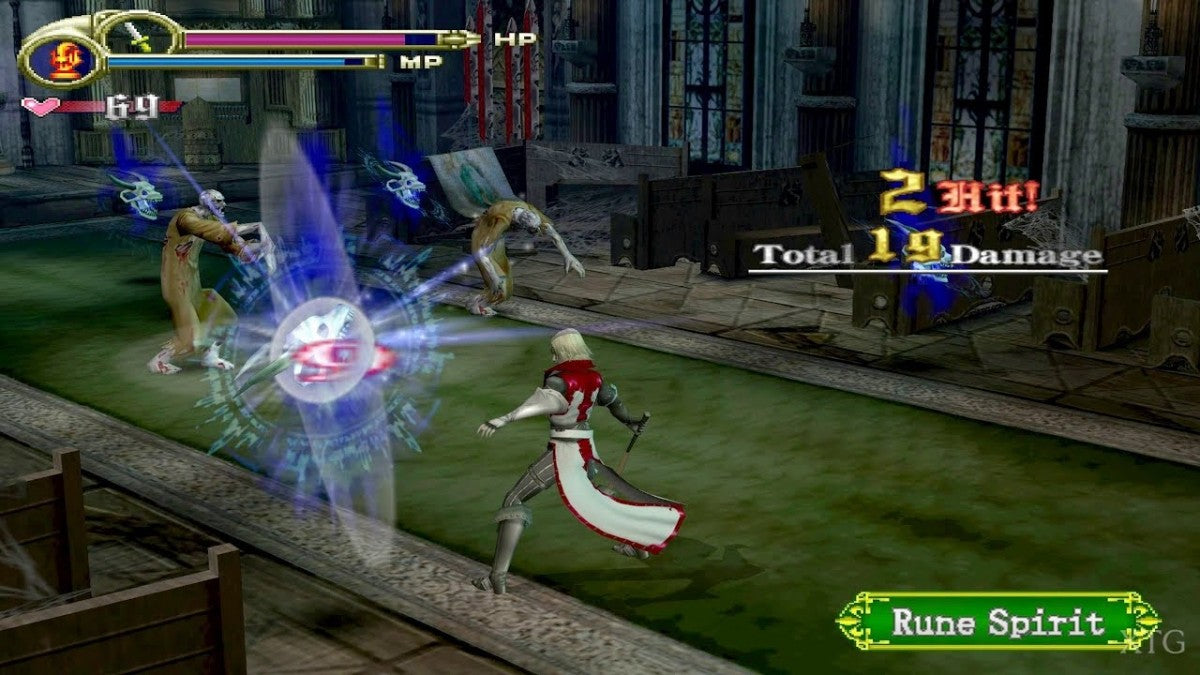 Castlevania: Lament of Innocence for PlayStation 2 with gothic action-adventure and vampire-hunting theme gameplay