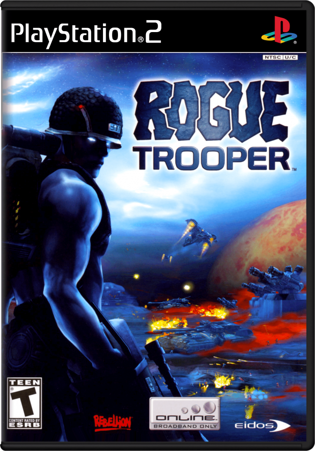 Rogue Trooper PlayStation 2 PS2 retro video game tactical shooter cover art (2006)