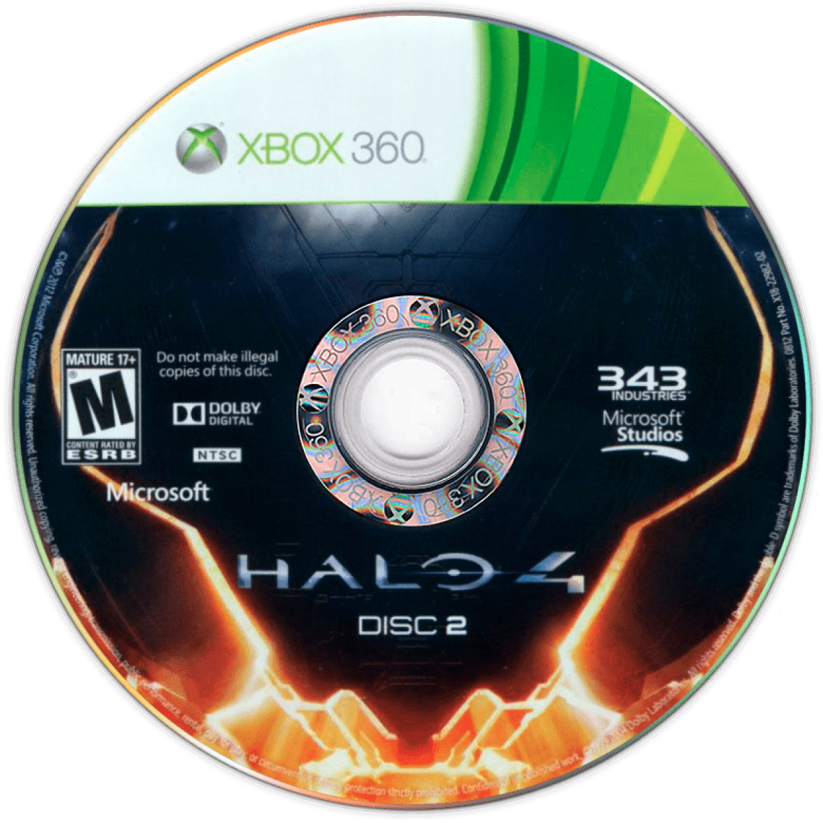 Halo 4 disc 2 for Xbox 360 (X360) sci-fi first-person shooter video game