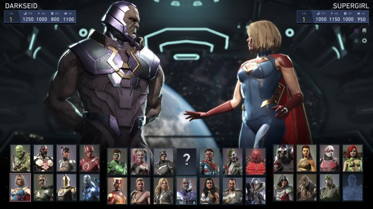 Injustice 2 Ultimate Edition PS4 fighting game featuring DC Comics superheroes and villains cinematic story mode customizable gear system all DLC characters competitive multiplayer modes and intense one on one combat by NetherRealm Studios gameplay