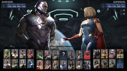 Injustice 2 Ultimate Edition PS4 fighting game featuring DC Comics superheroes and villains cinematic story mode customizable gear system all DLC characters competitive multiplayer modes and intense one on one combat by NetherRealm Studios gameplay