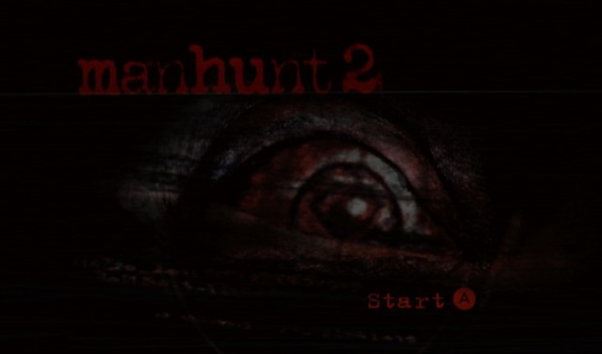 Manhunt 2 title screen for the Nintendo Wii (Wii) video game