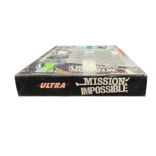 Mission Impossible Nintendo Entertainment System NES for action adventure video game fans featuring secret agent missions espionage gameplay enemy encounters stealth action weapons puzzle solving challenging levels and classic Nintendo Entertainment System gaming collectible appeal top flap