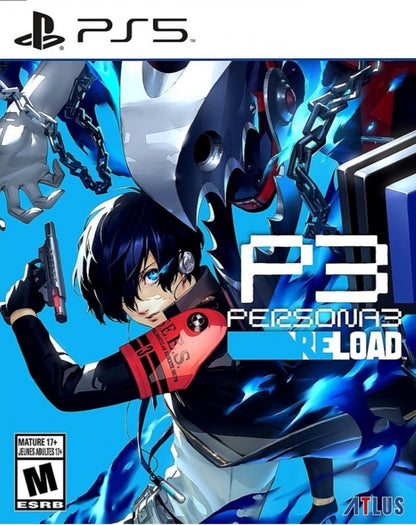 Persona 3 Reload PS5 game featuring turn-based JRPG combat, deep social simulation, and immersive storytelling with enhanced graphics on PlayStation 5 cover art