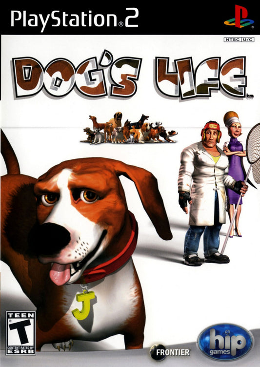 Dog’s Life PlayStation 2 PS2 video game, action adventure platformer, dog-themed exploration and mini-games, classic console title front cover