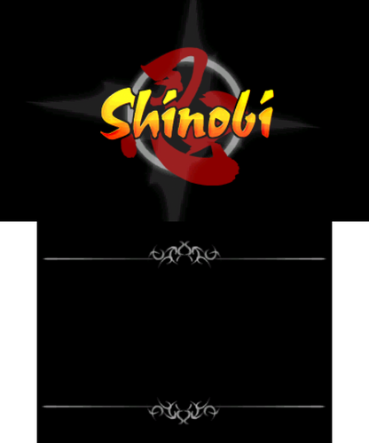 Shinobi title screen for Nintendo 3DS (3DS) video game