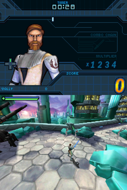Star Wars Clone Wars Republic Heroes Nintendo DS game featuring action adventure gameplay, cooperative missions, and characters from the Star Wars The Clone Wars series gameplay screenshot
