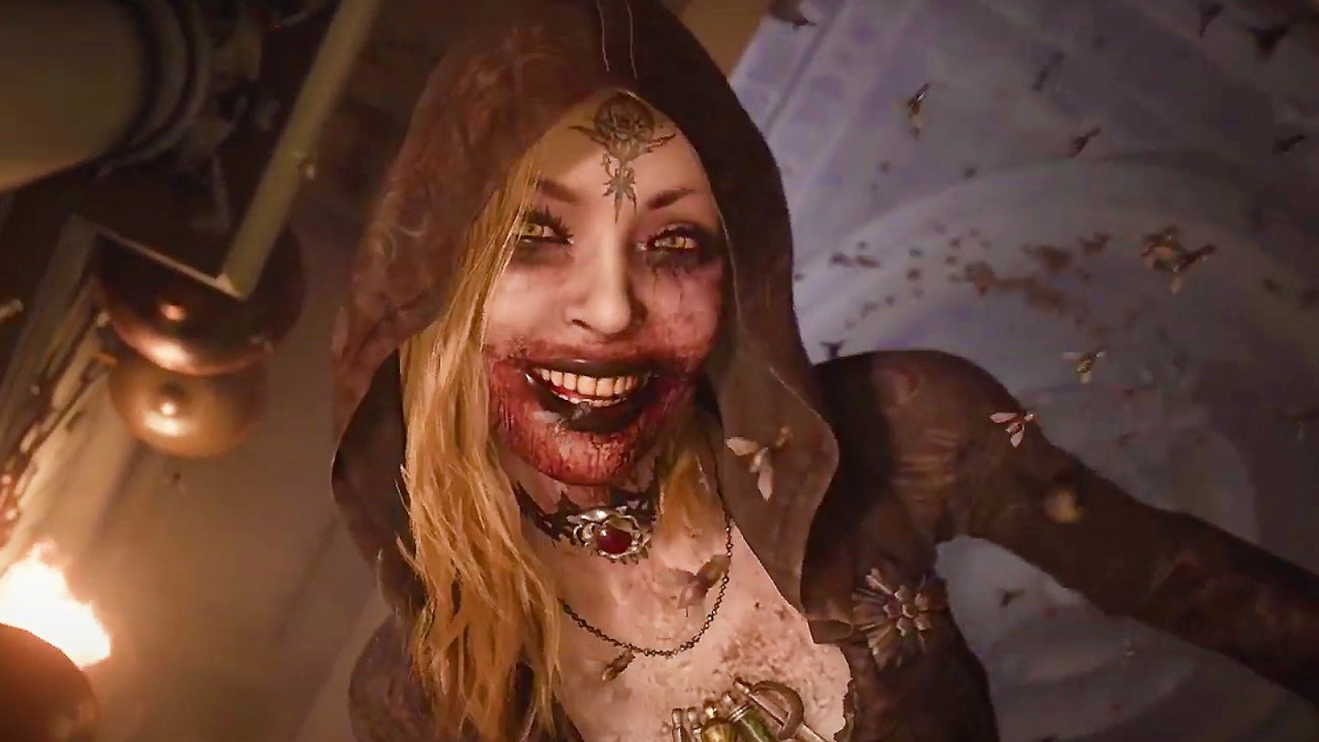 Resident Evil Village Deluxe Edition PlayStation 4 PS4 for video game enthusiasts featuring survival horror gameplay first person action terrifying enemies immersive exploration atmospheric storytelling deluxe edition bonus content and collectible gaming appeal gameplay 