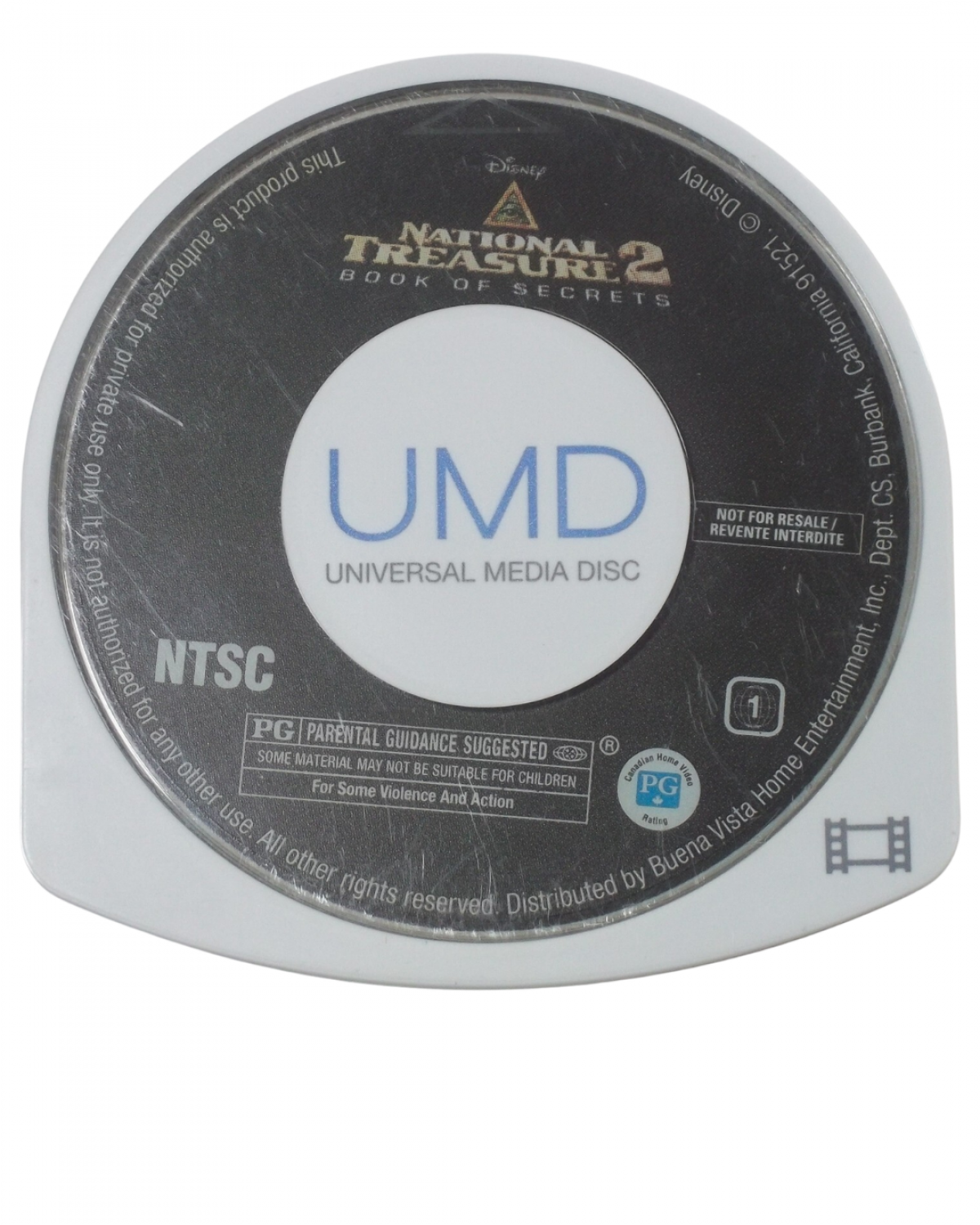Retro National Treasure 2 PSP UMD movie inspired design featuring cinematic adventure thriller aesthetic vintage PlayStation Portable portable movie entertainment historical treasure hunting action Benjamin Gates mystery exploration nostalgic handheld media presentation UMD 