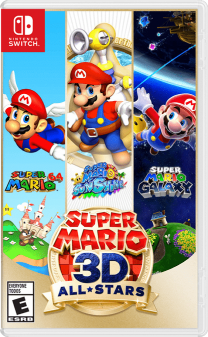 Super Mario 3D All Stars cover art for Nintendo Switch compilation game