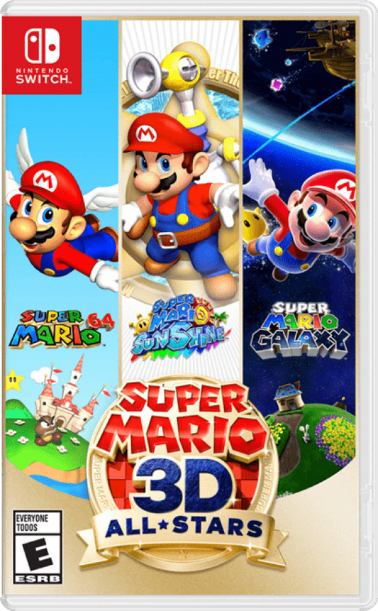 Super Mario 3D All Stars cover art for Nintendo Switch compilation game