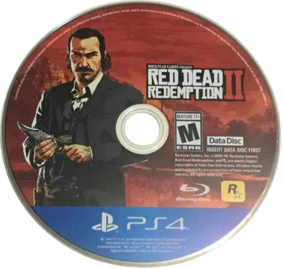 Red Dead Redemption 2 – PlayStation 4 (PS4) video game data disc, open-world action-adventure