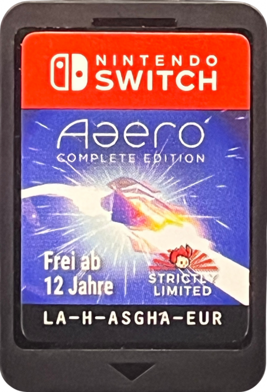 Aaero Complete Edition Nintendo Switch for retro video game enthusiasts featuring rhythm action gameplay music synchronized flight mechanics fast paced shooting sequences neon visual style immersive electronic soundtrack and collectible gaming appeal cartridge