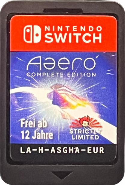 Aaero Complete Edition Nintendo Switch for retro video game enthusiasts featuring rhythm action gameplay music synchronized flight mechanics fast paced shooting sequences neon visual style immersive electronic soundtrack and collectible gaming appeal cartridge