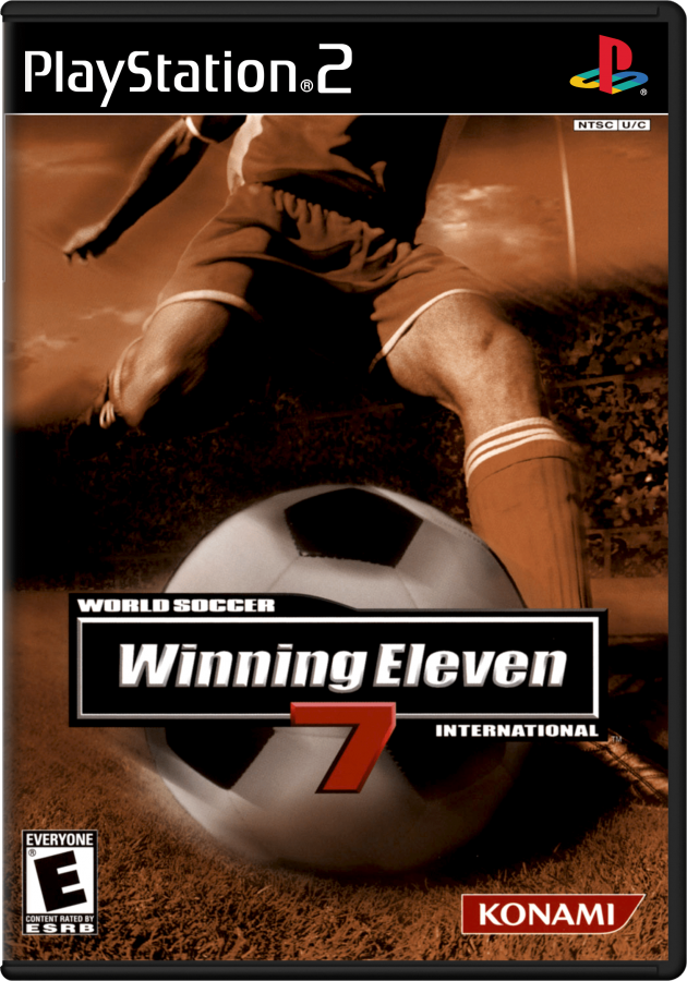 World Soccer: Winning Eleven 7 International – PlayStation 2 (PS2) video game cover image, soccer simulation.