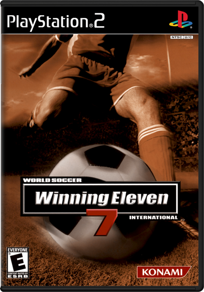 World Soccer: Winning Eleven 7 International – PlayStation 2 (PS2) video game cover image, soccer simulation.