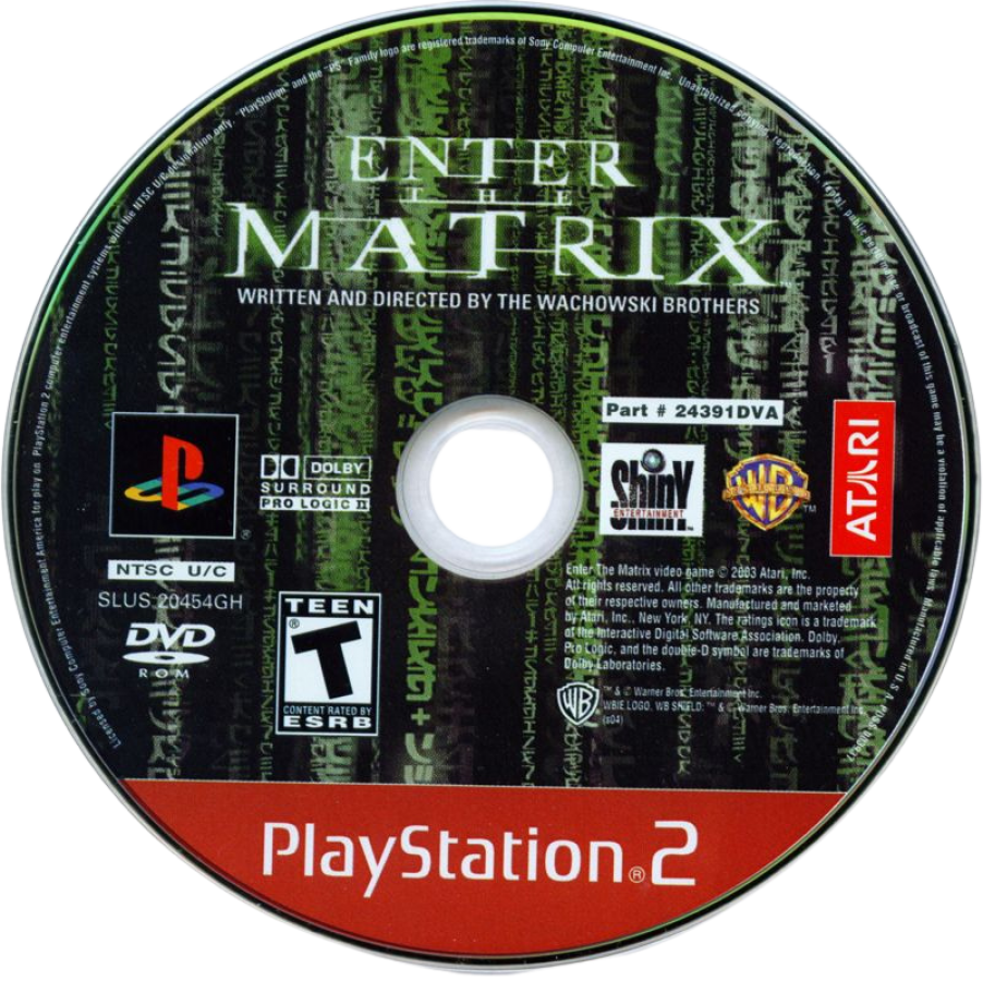 Enter the Matrix [Greatest Hits] disc for PlayStation 2 (PS2) action-adventure video game based on The Matrix film series