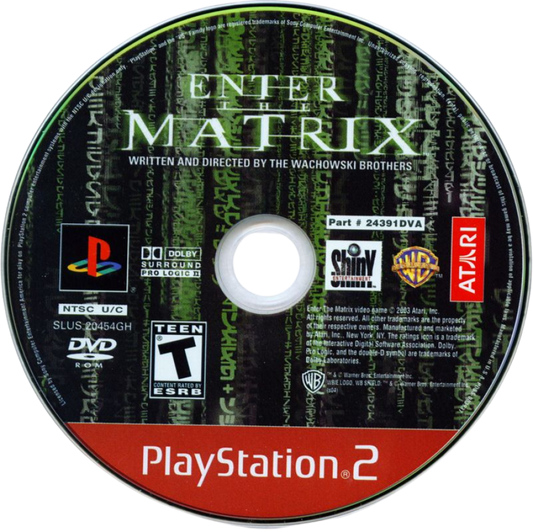 Enter the Matrix [Greatest Hits] disc for PlayStation 2 (PS2) action-adventure video game based on The Matrix film series