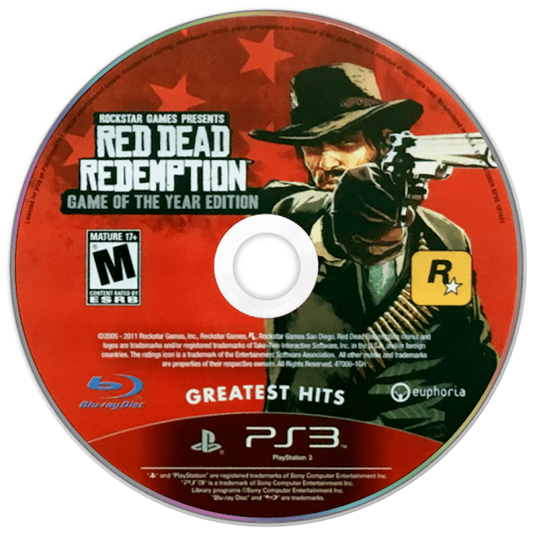 Red Dead Redemption [Game of the Year Edition] [Greatest Hits] disc for PlayStation 3 (PS3) video game